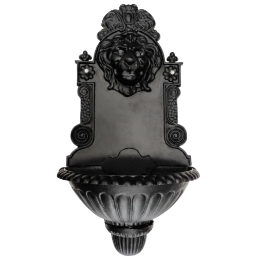 Roma Cast Iron Lion Wall Fountain