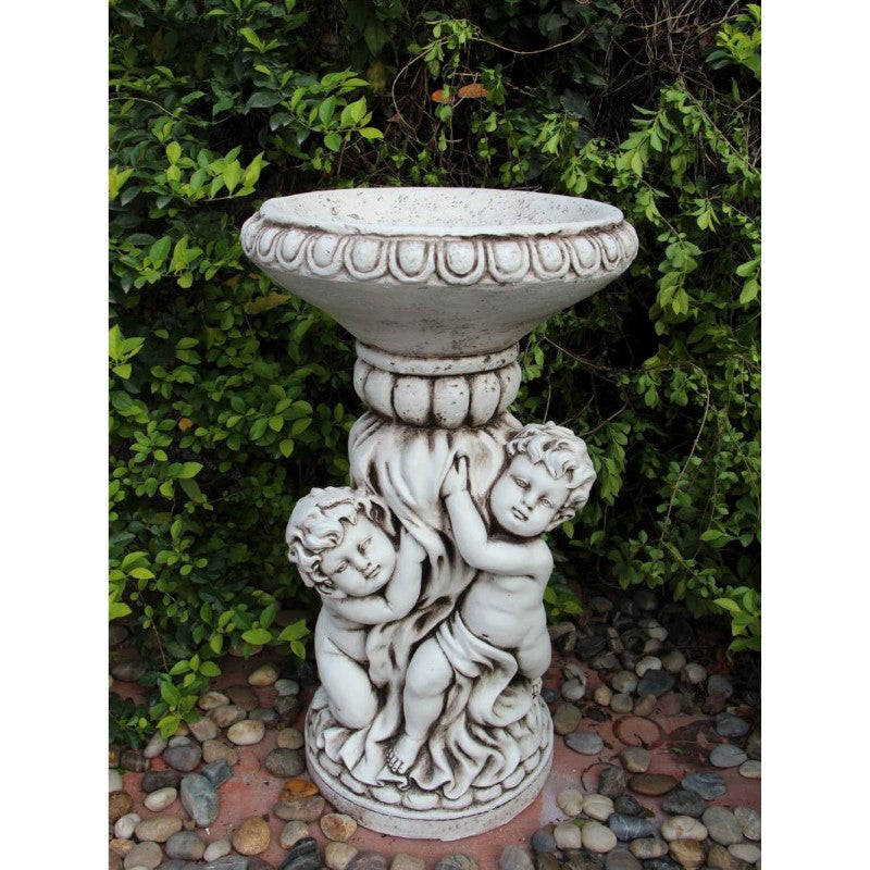Paradiso 2 Cherub Angel Bird Bath & Feeder. 60 cm