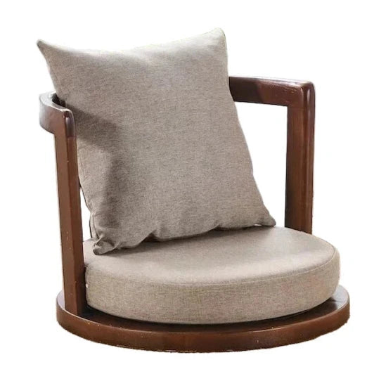 Oska Traditional Zaisu Meditation Chair with Armrests, Back Support