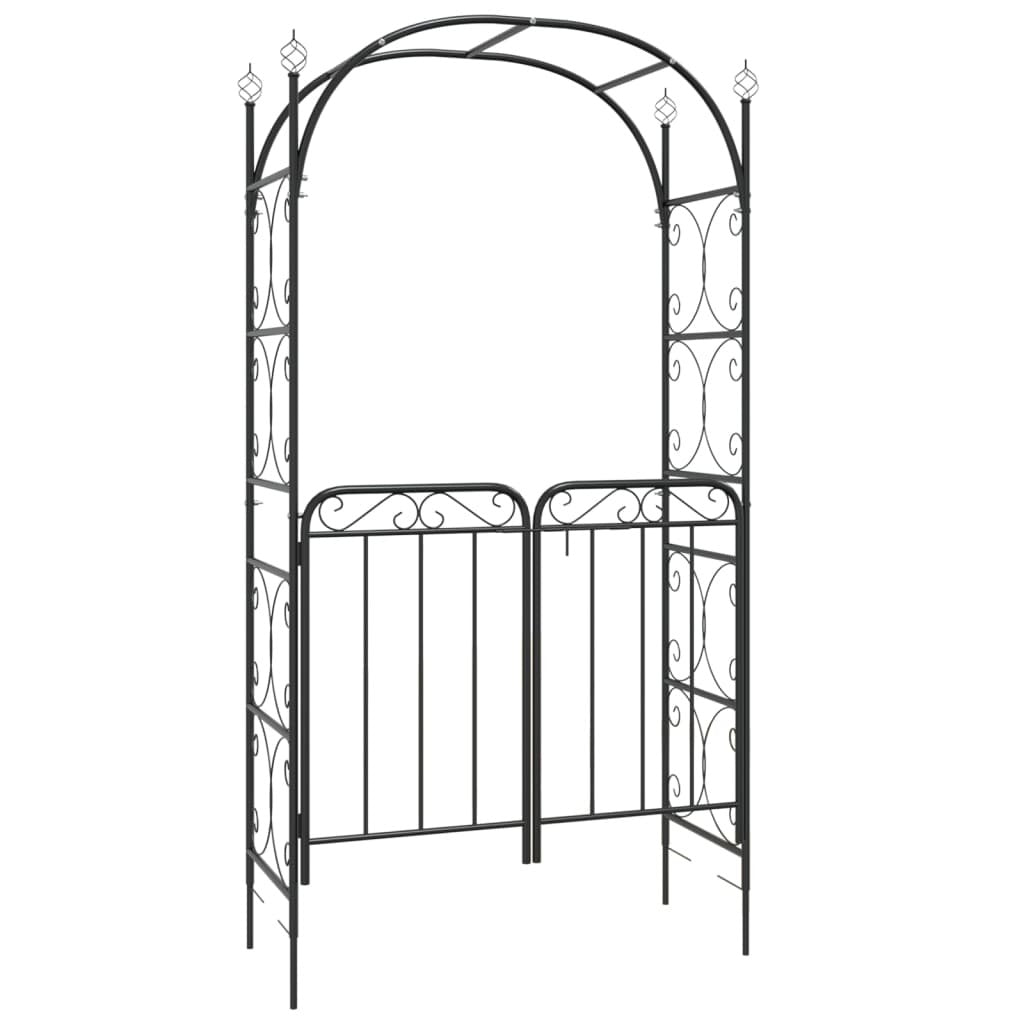 Emanuelle Black Garden Arch w/Gate