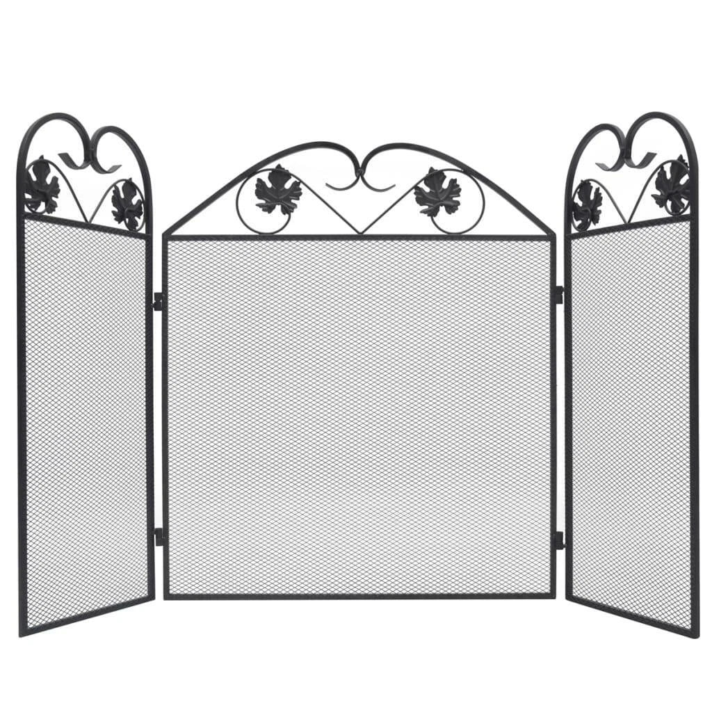 Jodoigne 3-Panel Foldable Fireplace Mesh Screen. 61cm Height