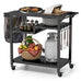 Zesta Moveable Outdoor Grill Cart