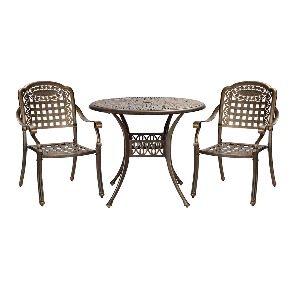 Asha 3pc Aluminium Outdoor Bistro Set