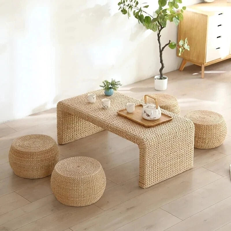 Modern Japanese Osaka Rattan Coffee Table