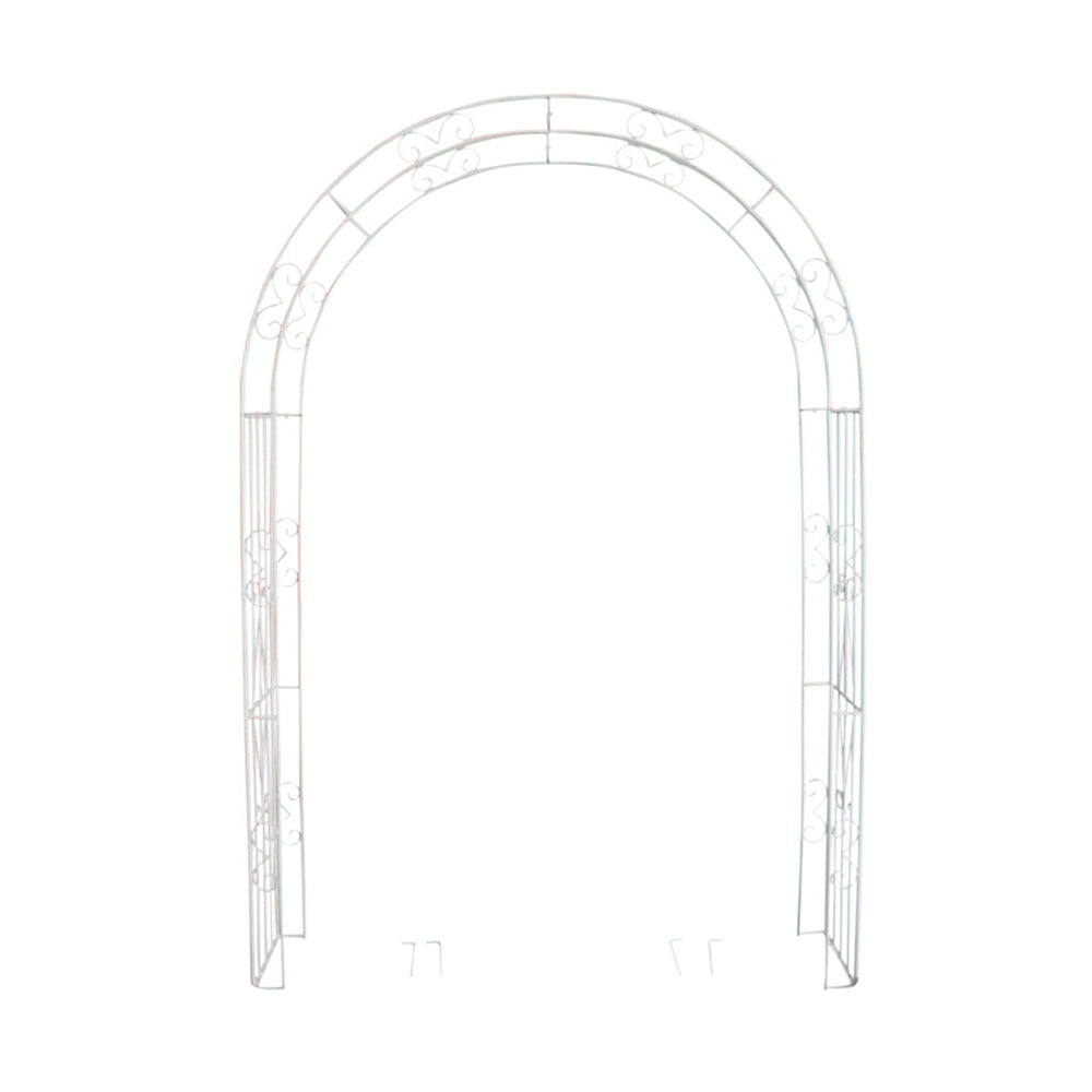 Catena Garden Arch Arbour Trellis Pergola - Distressed Cream
