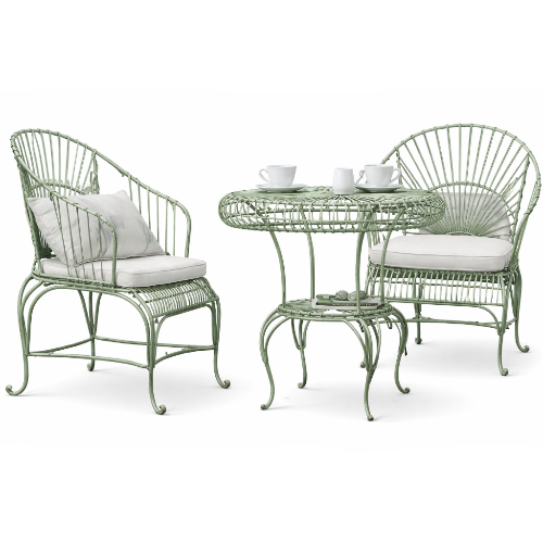 Zanova 3pc Wrought Iron Patio Garden Set