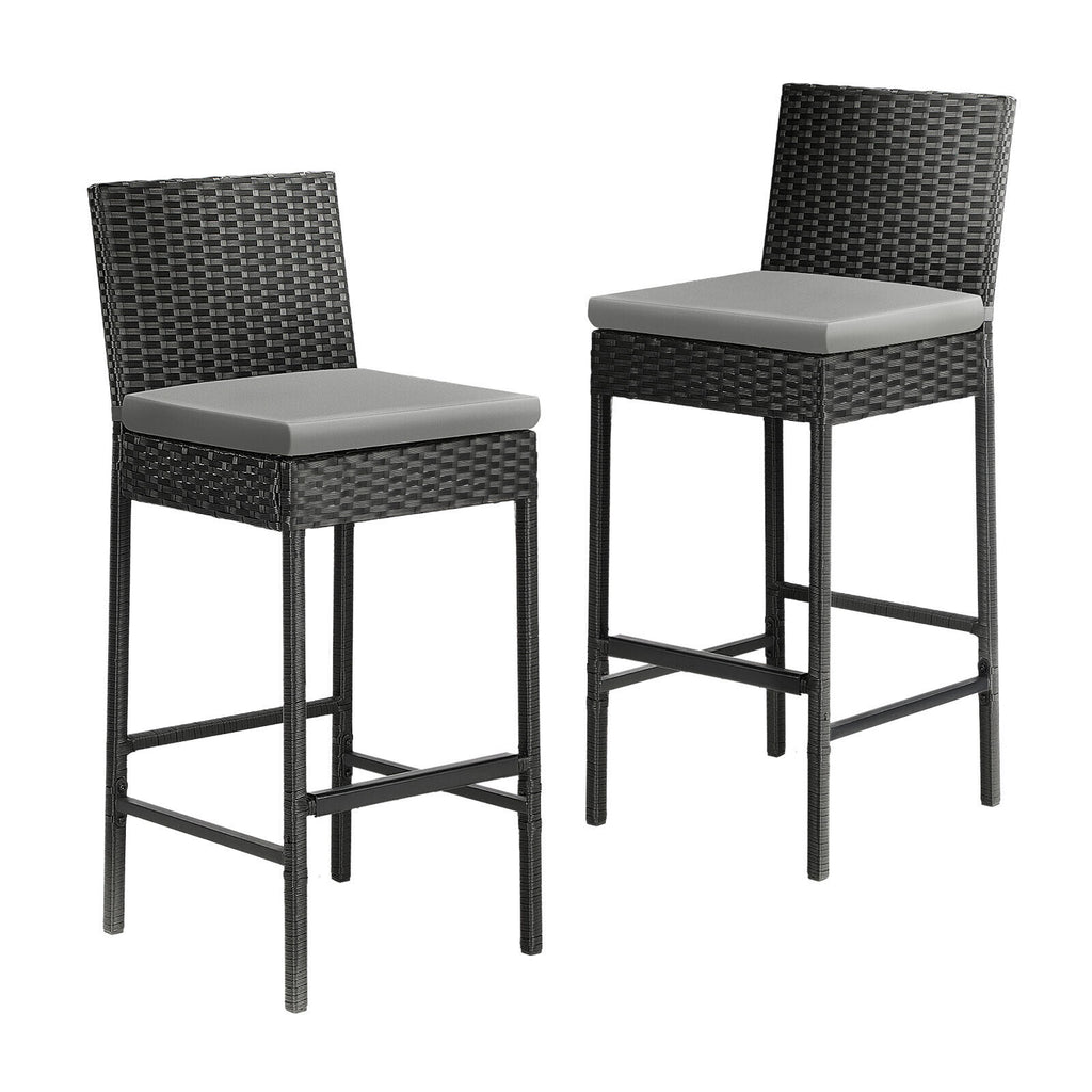 Remy Rattan Outdoor Bar Table + 2 Stools