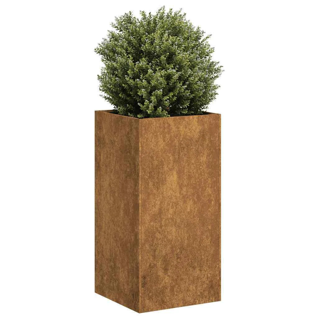 Altamura Weathering Steel Planter. 40x40x80 cm