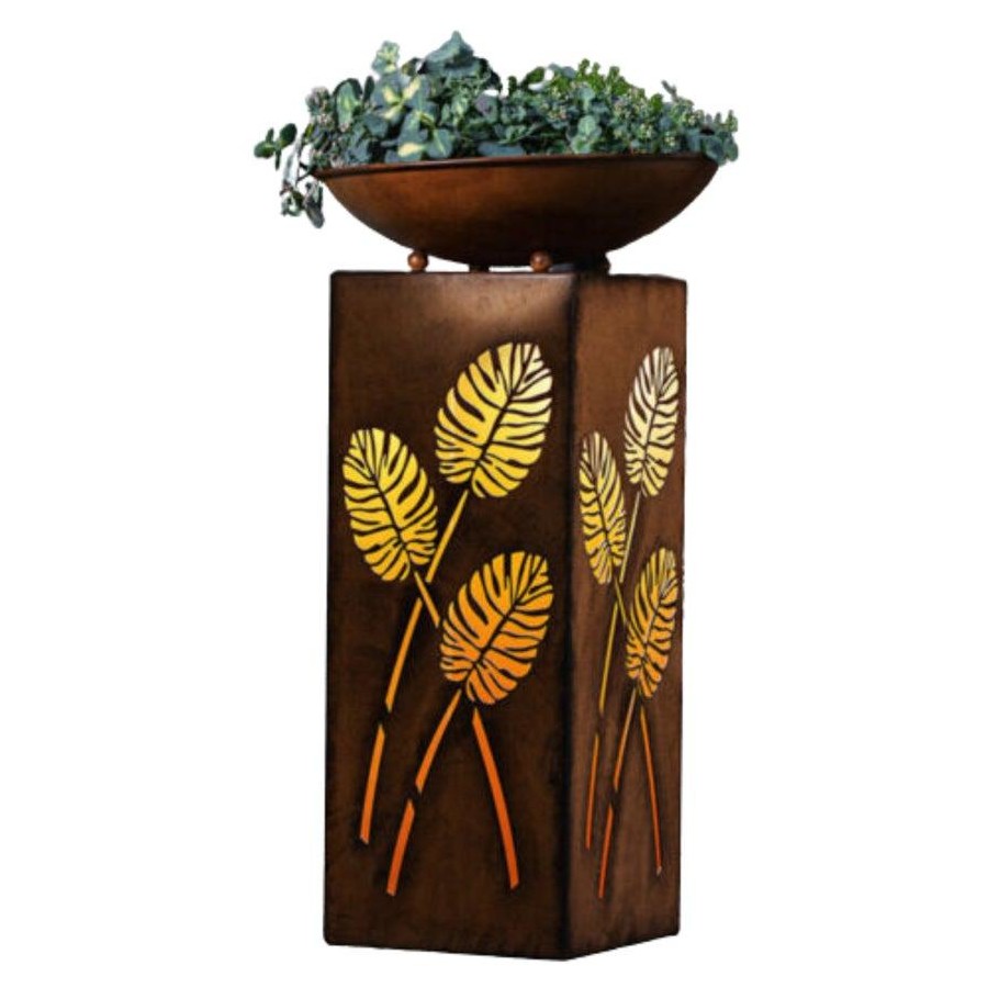 OOS Elise Metal Planter & Bird Feeder w/LED Lamp