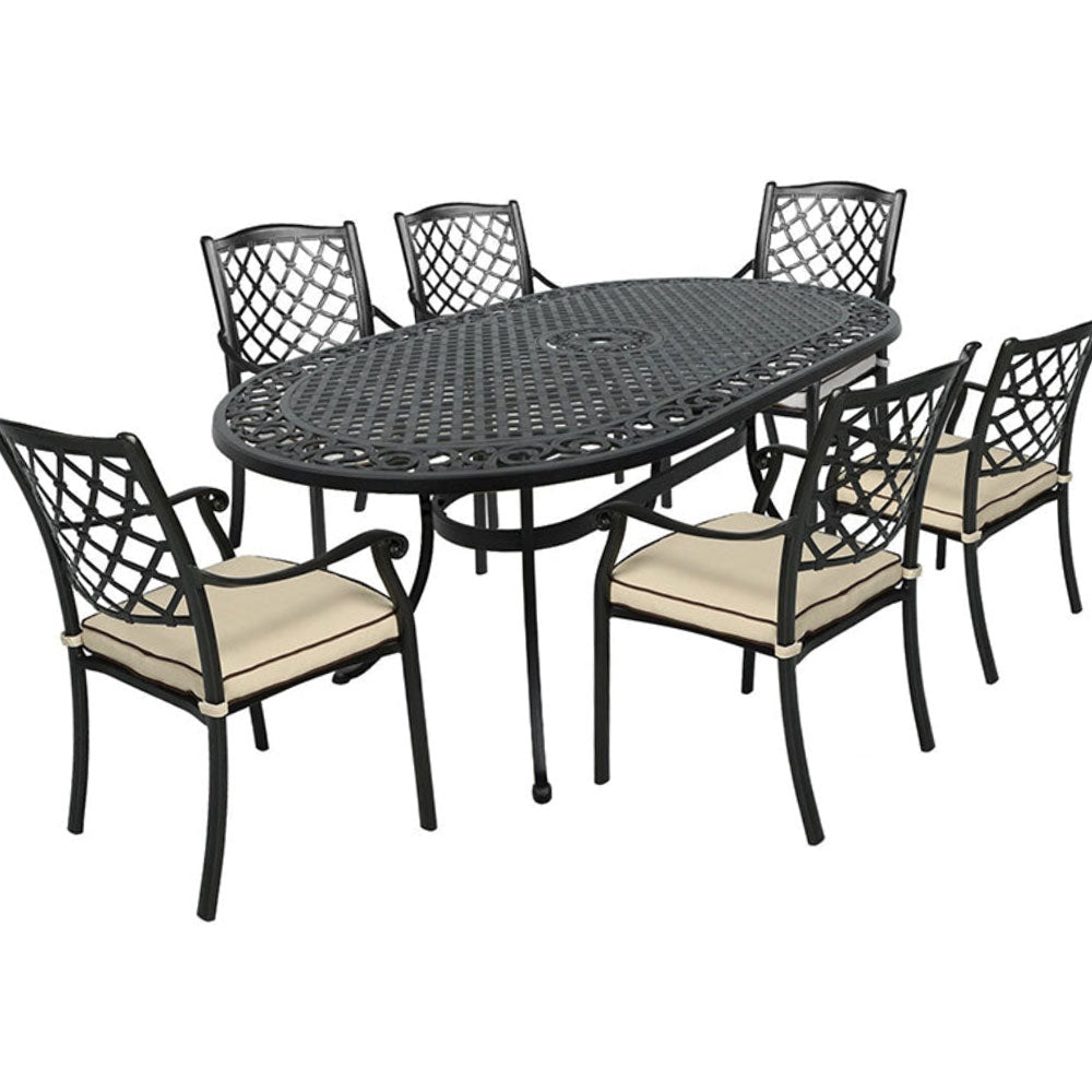 Avalon Oval Dining Set - 7 pcs