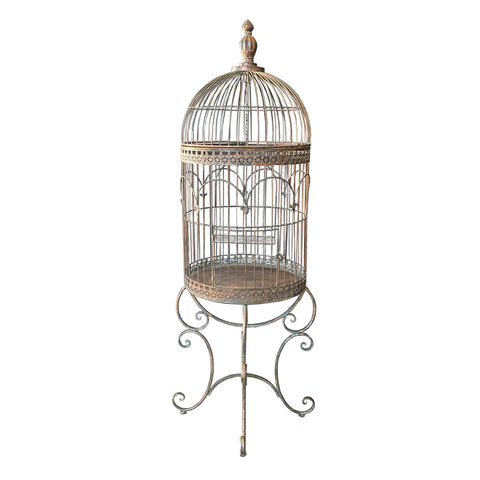 Loretta Large Birdcage Antique Verdi Bronze - 60x60x194cm high