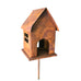 Classic Garden-Stake Birdhouse in Weathered Metal