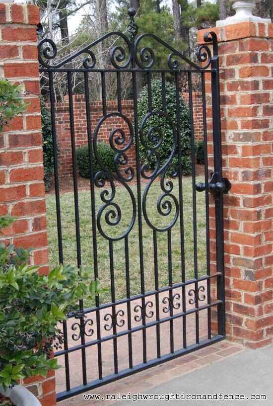 Rochelle Black Wrought Iron Gate 191cm H x 117.5cm W
