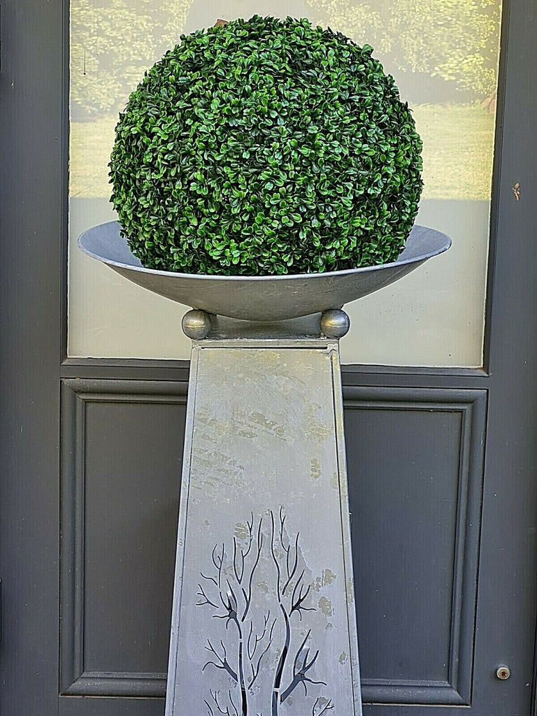 Salome White Silver Planter - 117cmh