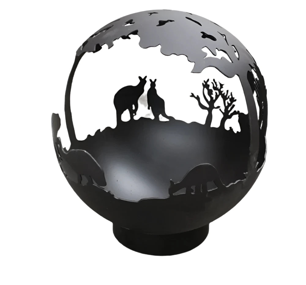 Australian Artistic Firepit Sphere- 50cm Steel