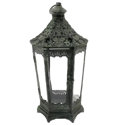 Harieta Metal Candle Lantern With Glass