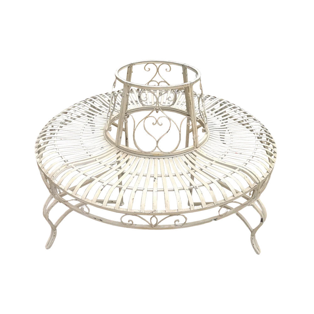 Adelfia Full Tree Surround with Bench - Heavy Gauge Iron