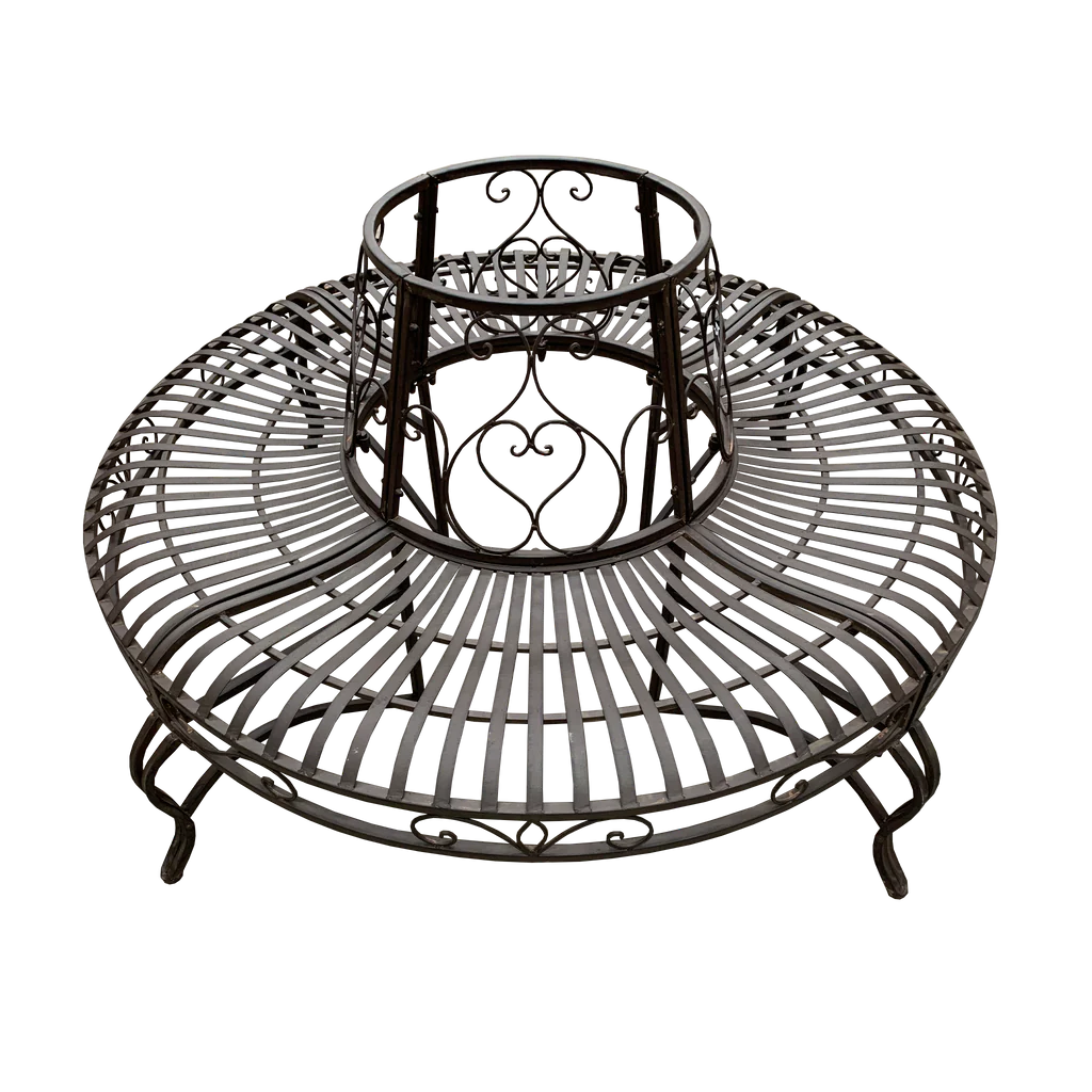 Adelfia Full Tree Surround with Bench - Heavy Gauge Iron