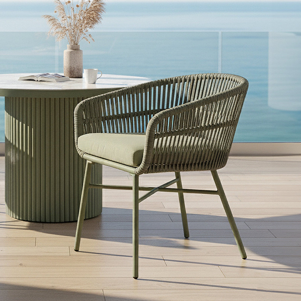 Brienz Rope Outdoor Dining Chairs. Set of 4. 4 Colours