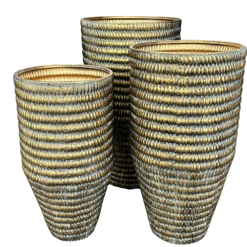 Set of 3 Sabella Metal Pots