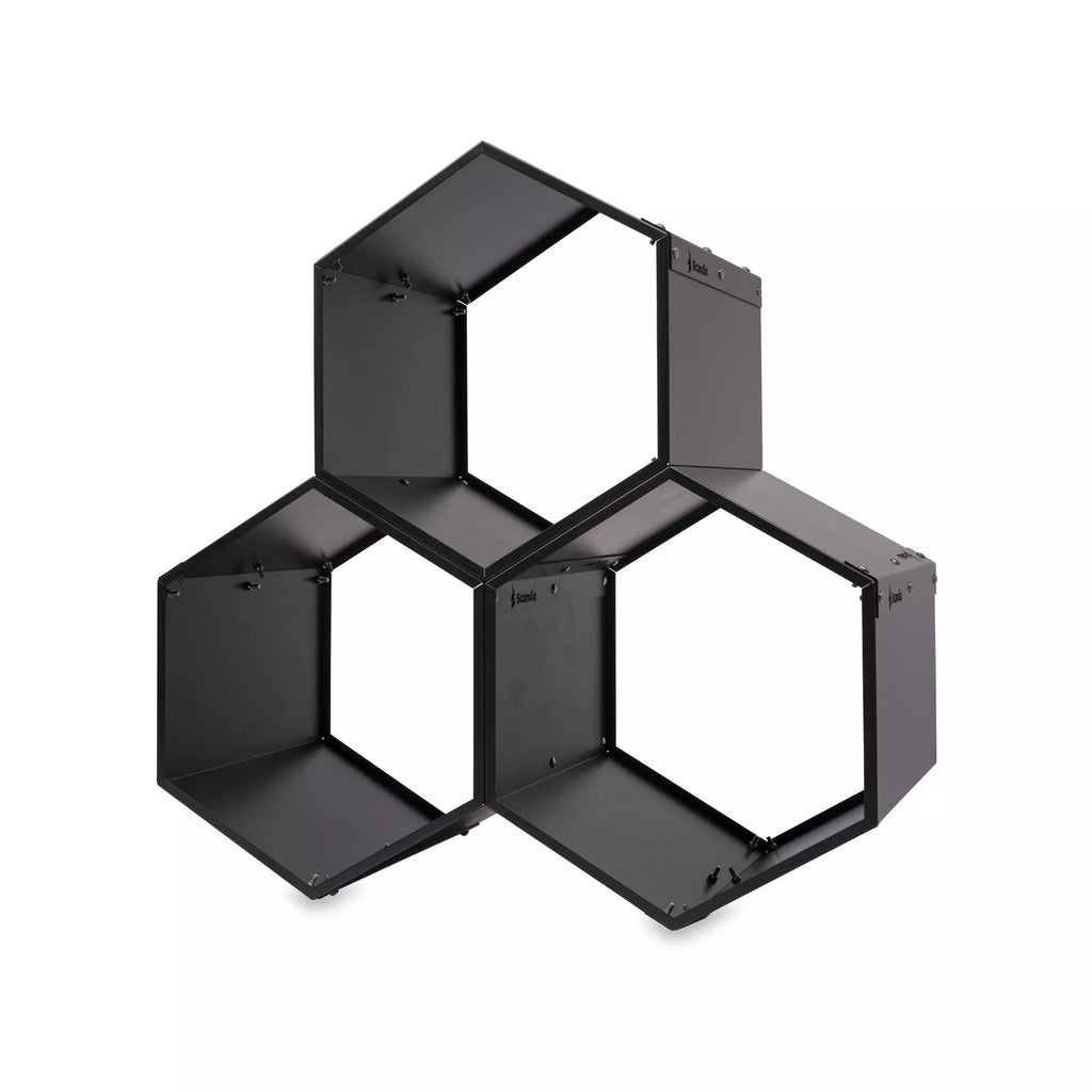 Mandala Hexagonal Firewood Storage Holder