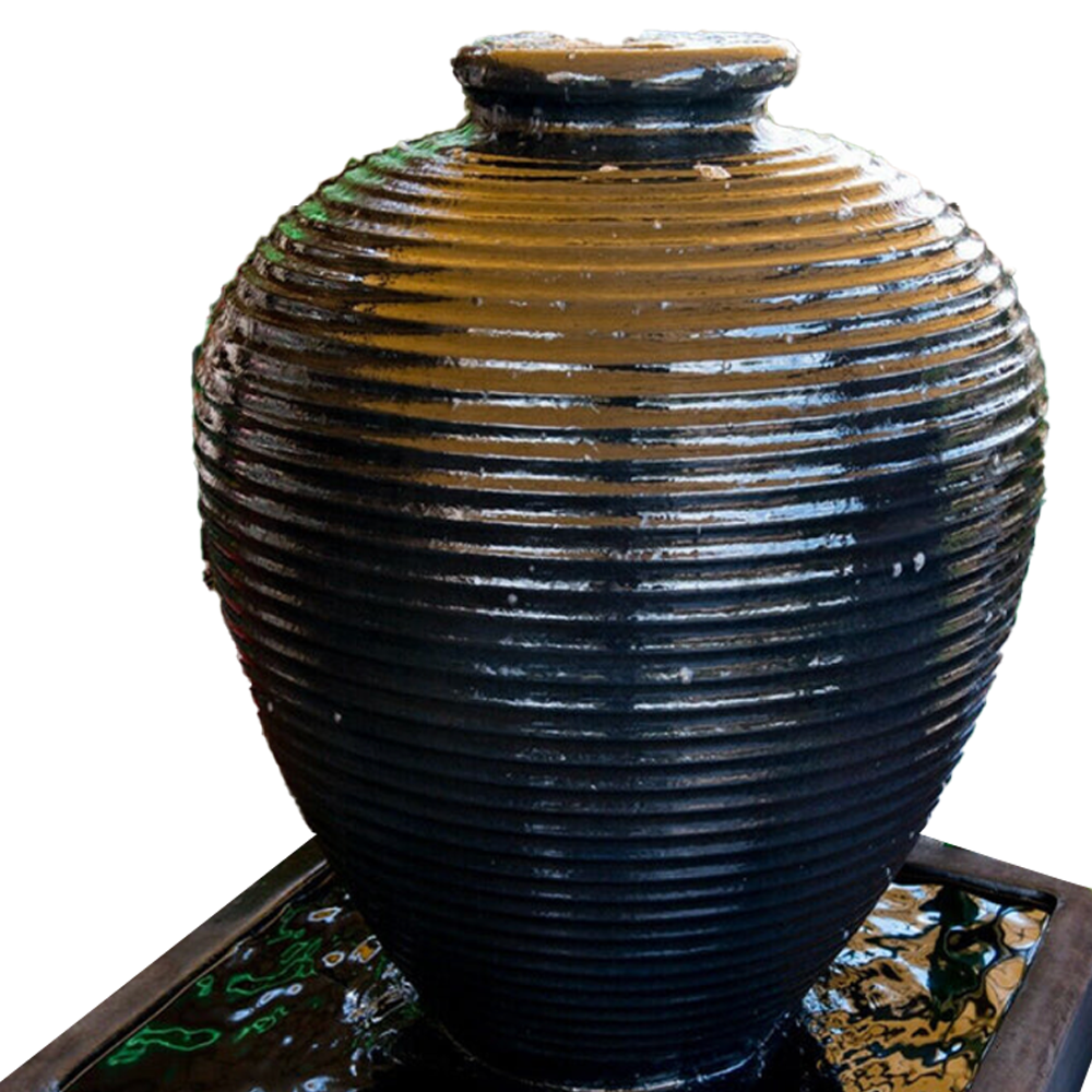 Marzio Urn Fountain 137cm High - Charcoal Black or Sandstone