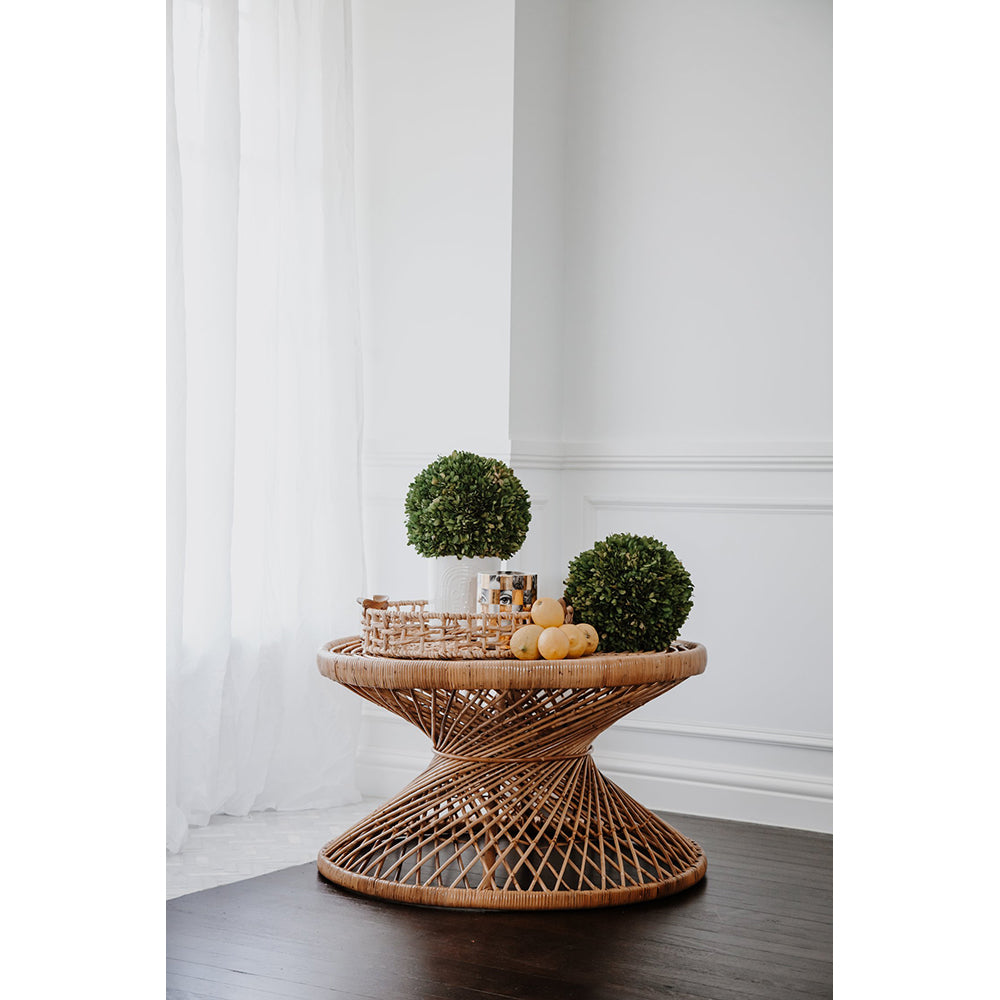 Chara Rattan Cross Woven Coffee Table