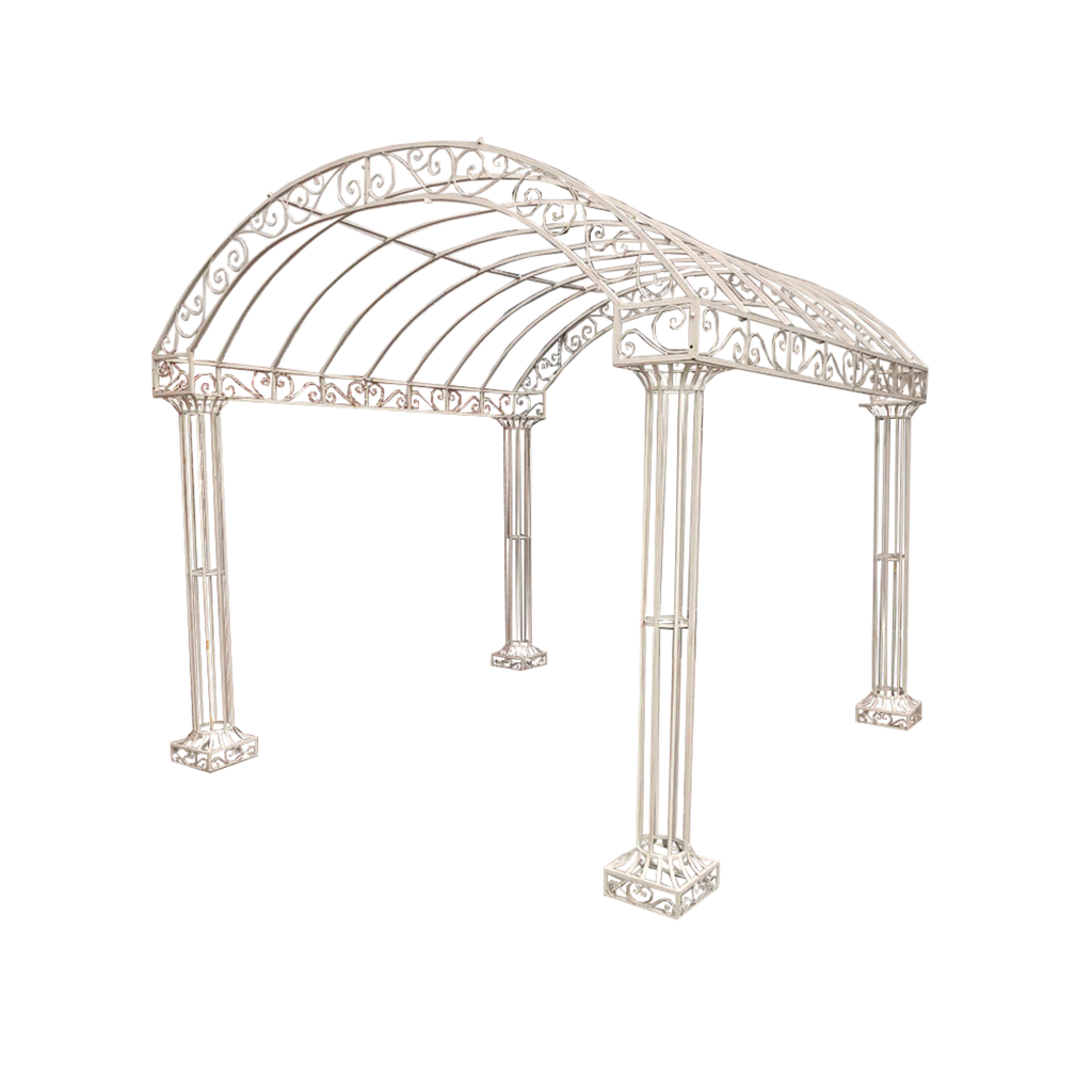 Marceline Garden Gazebo - White, Rustic Brown