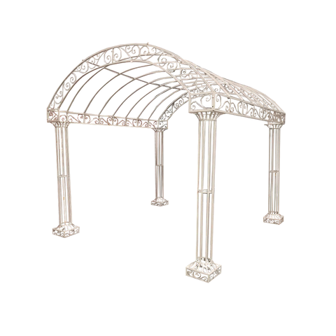 Marceline Garden Gazebo - White, Rustic Brown