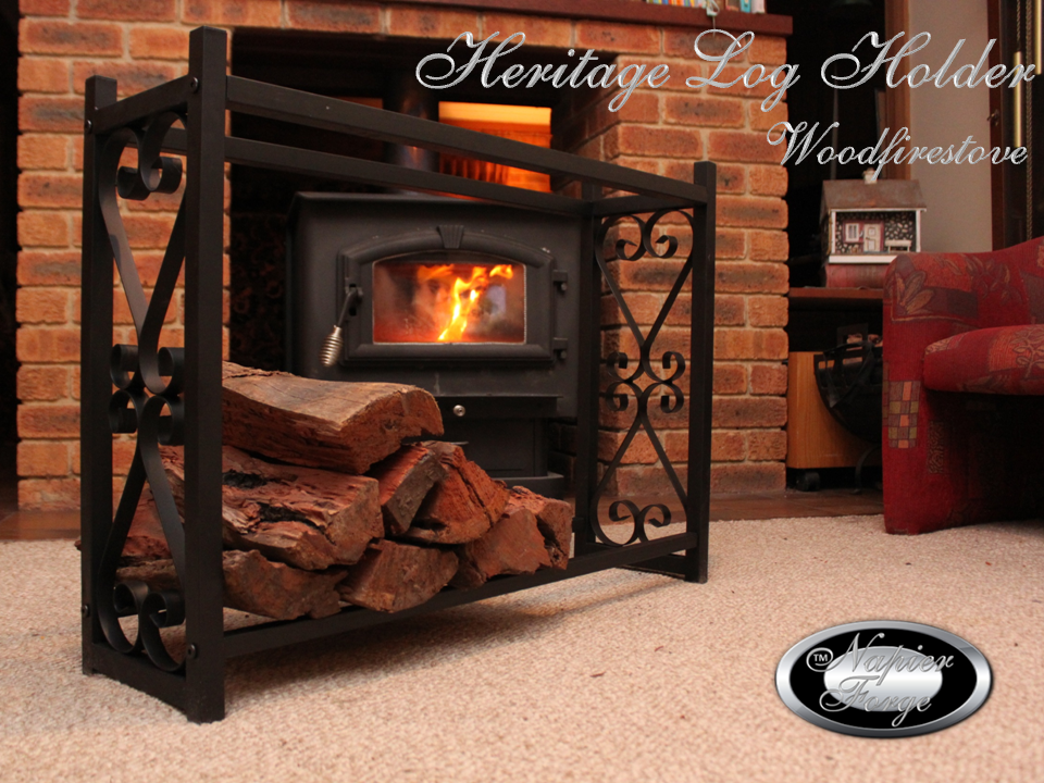 Cast Iron Firewood Storage Rack/Wood Log Holder