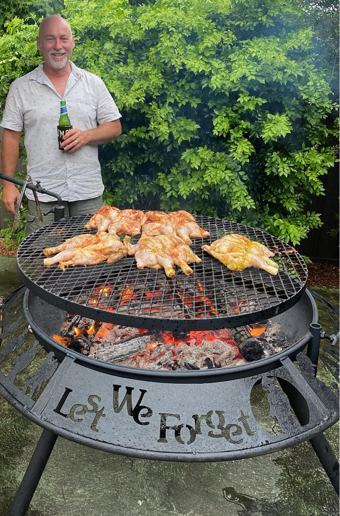 Sunset BBQ Firepit Charcoal & Spit - 100 & 120cms