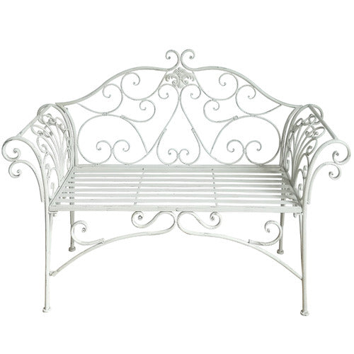 Antique White Cecily Outdoor Bench