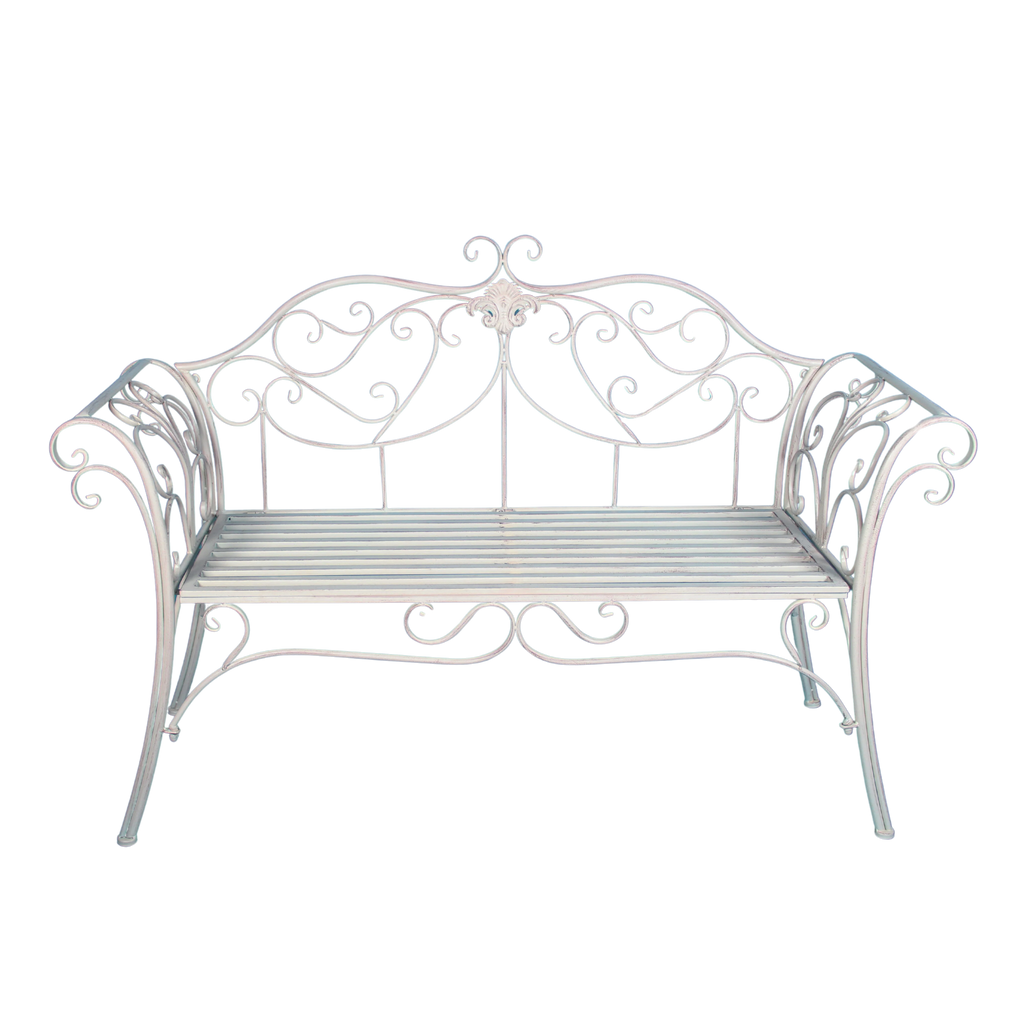 Lula Garden Bench Seat - Antique Cream