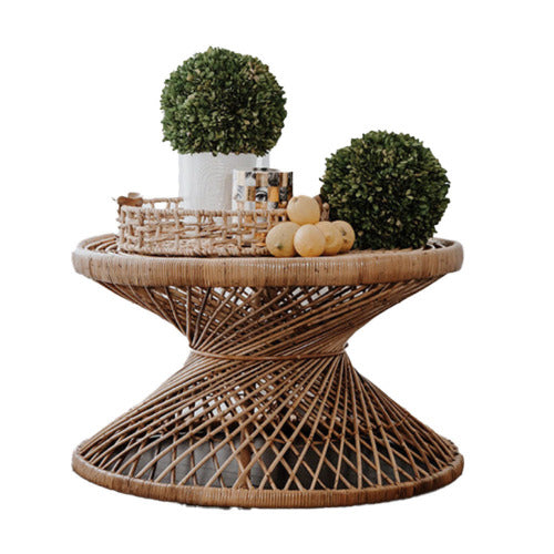 Chara Rattan Cross Woven Coffee Table
