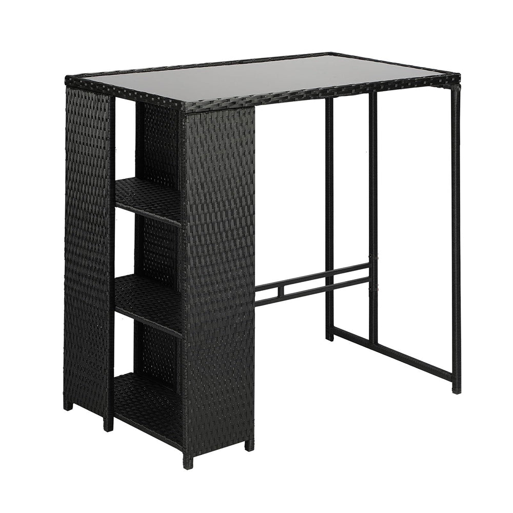 Remy Rattan Outdoor Bar Table + 2 Stools