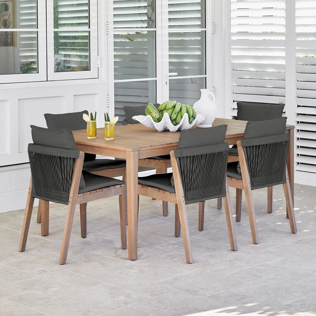 Nava 6 Seater Outdoor Dining Table & Chair Set
