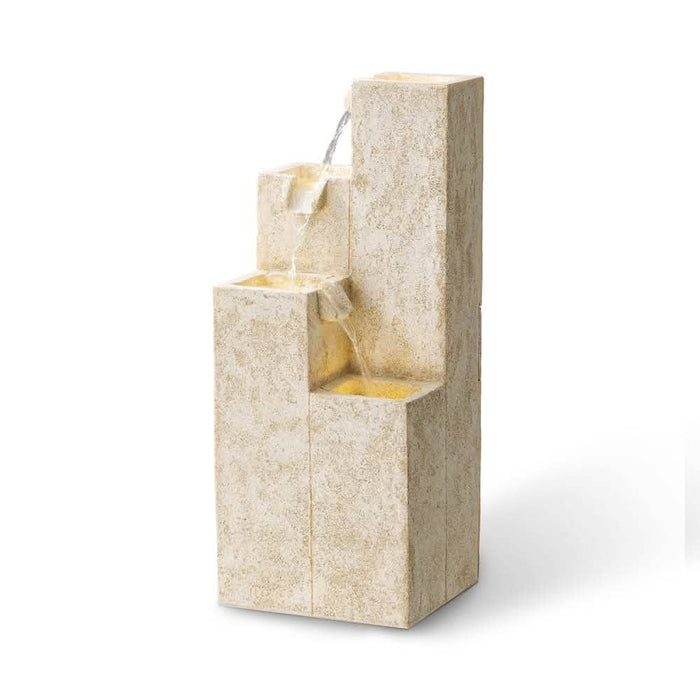 Ardara 4-Tier Modern Fountain - Sandstone Effect