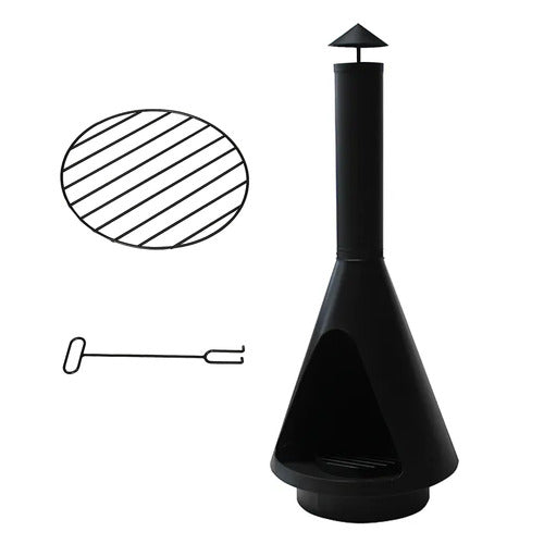 Onofrio Forged Iron Chiminea w/Grill. 105cm