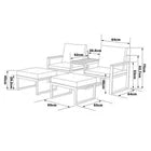 Sanovo 5-Piece Charcoal Outdoor Patio Set