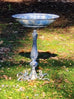Cote d'Azur Blue Iron Large Birdbath - 75 cm H