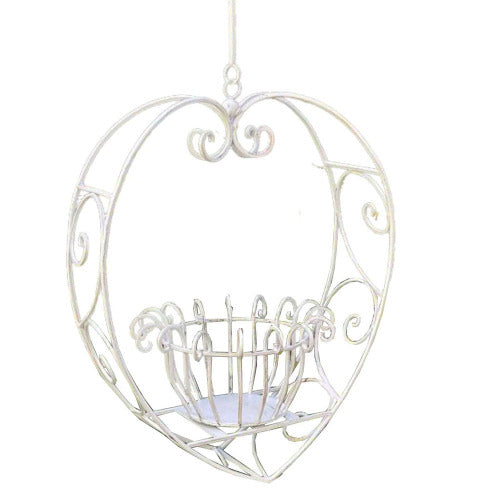 Cerisa Hanging Pot Plant - Rustic Cream. 2 Sizes