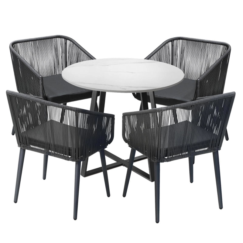 Tesoro 5pc Outdoor Dining Setting Table and Chairs