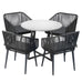 Tesoro 5pc Outdoor Dining Setting Table and Chairs