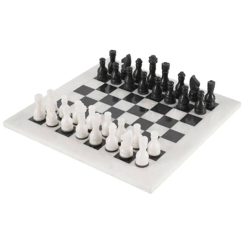 Archaia Marble Chess Set, 30cm, White / Black