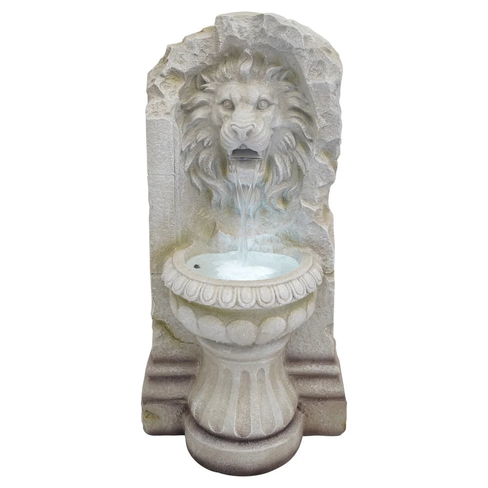 Classic Jungle King Outdoor Water Fountain. 77cm