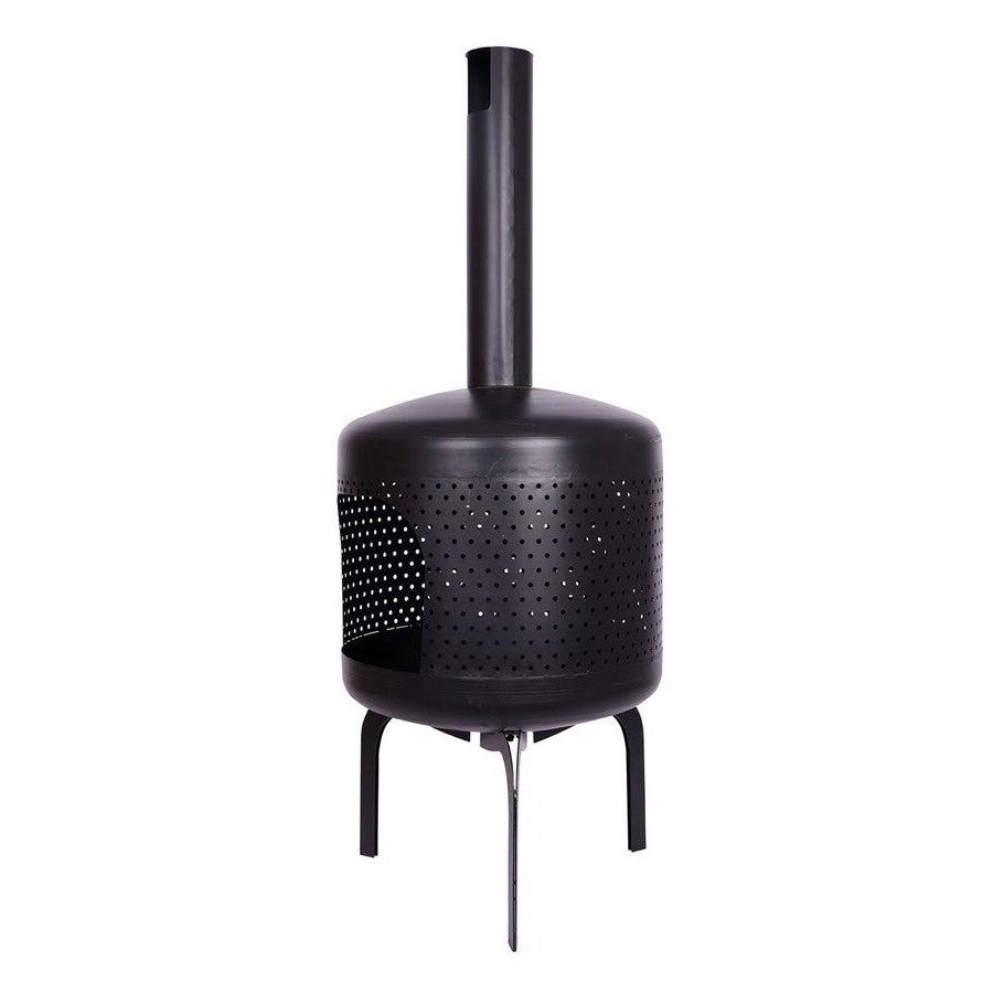Diavola Chimenea 60cm Diameter 1.58m Tall in Black
