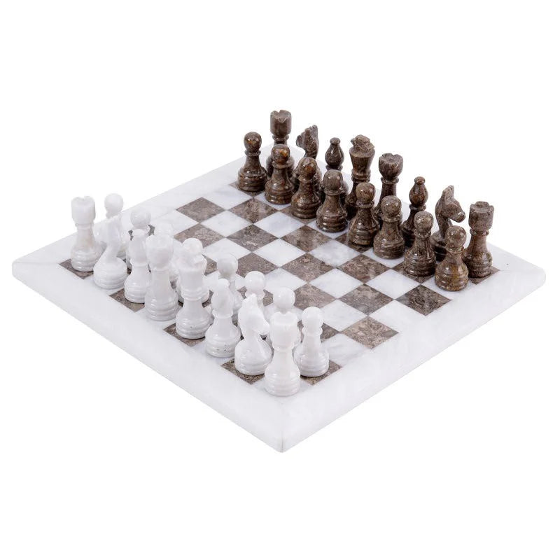 Archaia Marble Chess Set, 30cm, White / Black