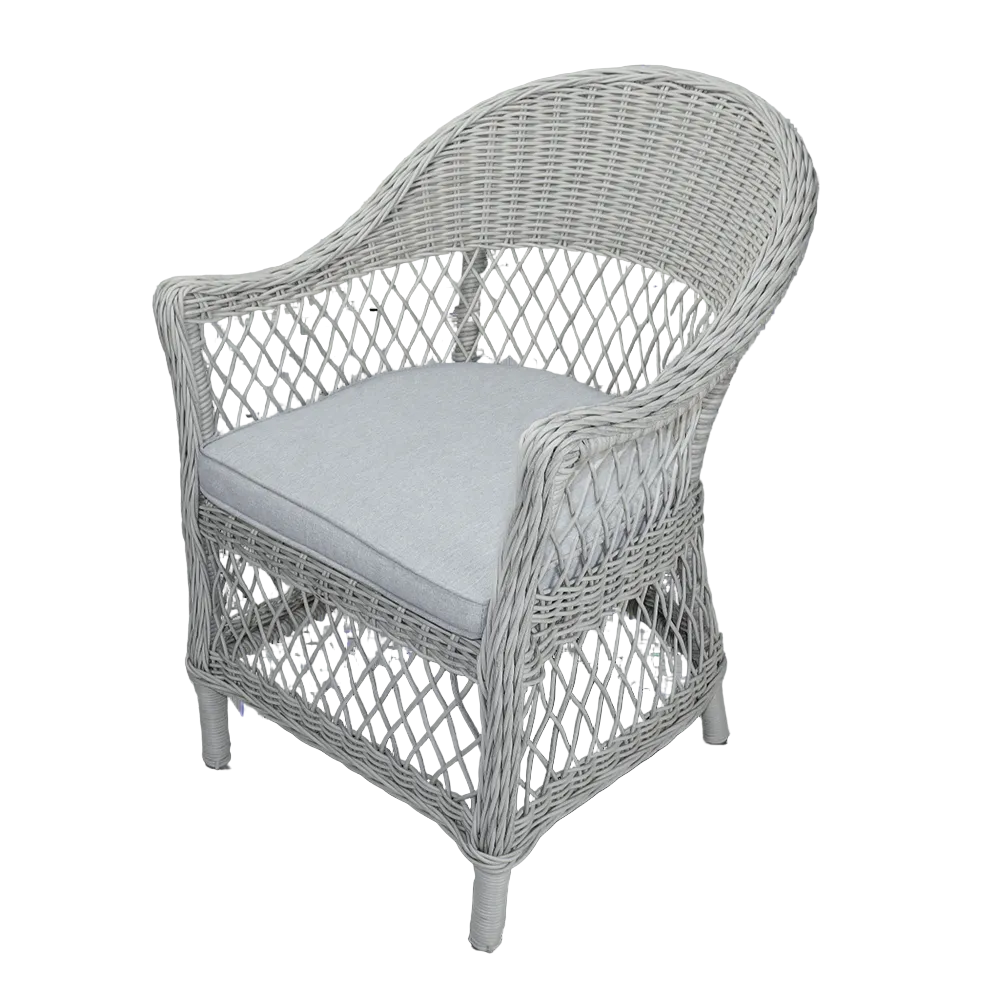 Serafina Surfmist resin wicker outdoor furniture with UV resistant cushions