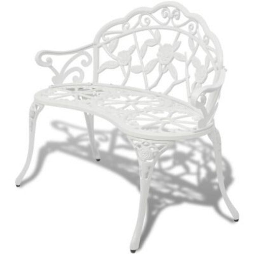 Fabiola Garden Bench 100 cm Cast Aluminium - 4 Colours