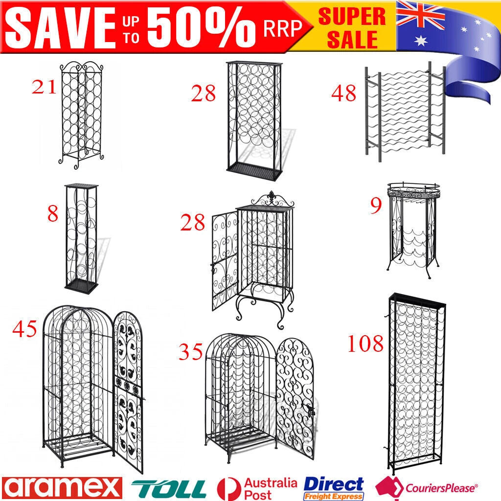 Varya 45 Bottles Metal Wine Rack with Lockable Door
